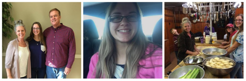 picture, portraits of girl and family