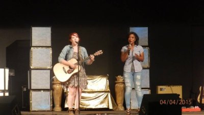 Sarah and Capree at benefit concert.